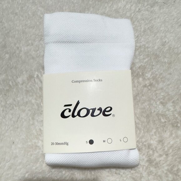 Clove Compression Socks White 20-30mmHg Comfortable & Durable Small women white - Picture 3 of 8